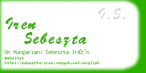 iren sebeszta business card